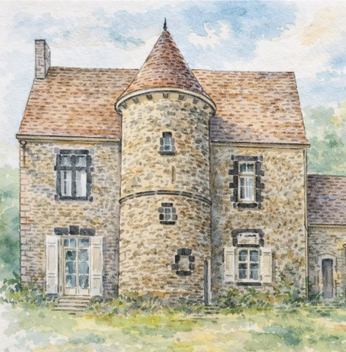 Illustration de la bâtisse d'hébergement de charme du Clos des Demoiselles à Sury-ès-Bois